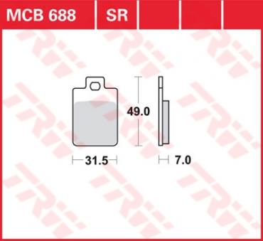 TRW Scheibenbremsbelag MCB688