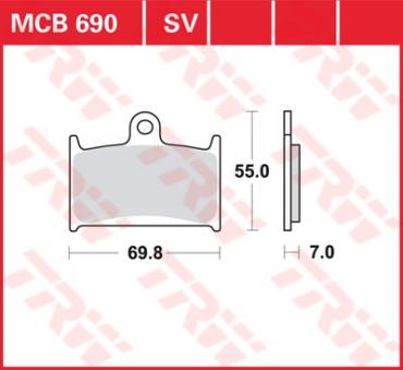 TRW Scheibenbremsbelag MCB690SV