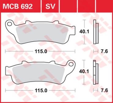 TRW Scheibenbremsbelag MCB692SV