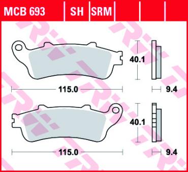 TRW Scheibenbremsbelag MCB693SH