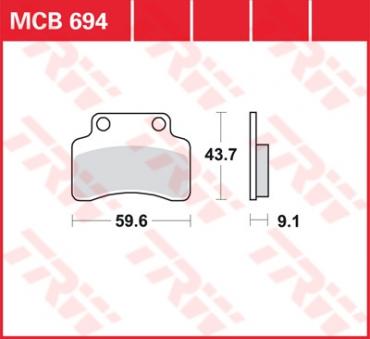 TRW Scheibenbremsbelag MCB694