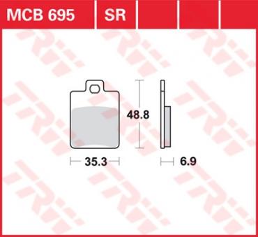 TRW disc brake pads MCB695SR