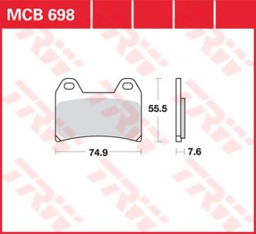 TRW Scheibenbremsbelag MCB698