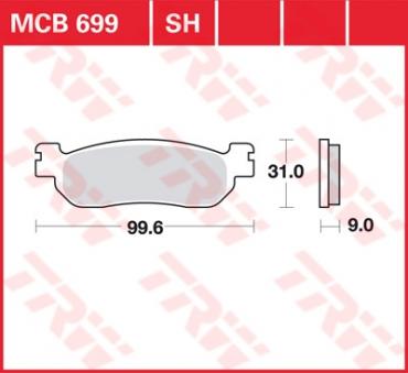 TRW Scheibenbremsbelag MCB699SH