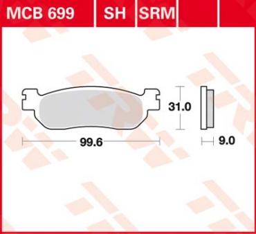 TRW Scheibenbremsbelag MCB699SRM