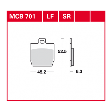 TRW Scheibenbremsbelag MCB701SR