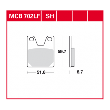 TRW Scheibenbremsbelag MCB702