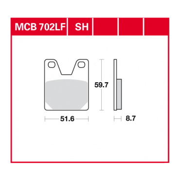 TRW Scheibenbremsbelag MCB702SH