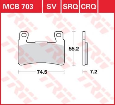 TRW Scheibenbremsbelag MCB703SV