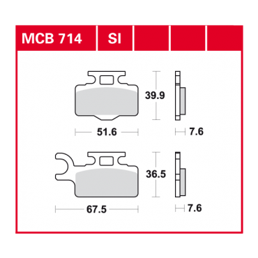 TRW Scheibenbremsbelag MCB714SI