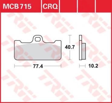 TRW Scheibenbremsbelag MCB715CRQ