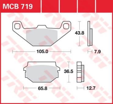 TRW Scheibenbremsbelag MCB719