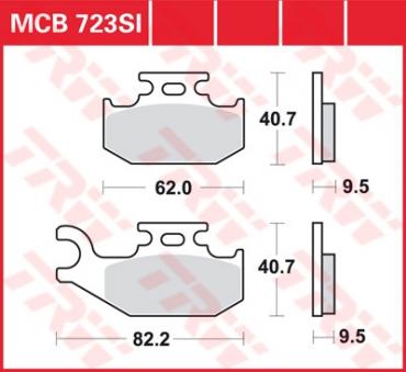 TRW Scheibenbremsbelag MCB723SI