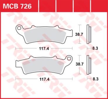 TRW Scheibenbremsbelag MCB726