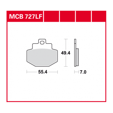 TRW Scheibenbremsbelag MCB727