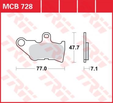 TRW Scheibenbremsbelag MCB728