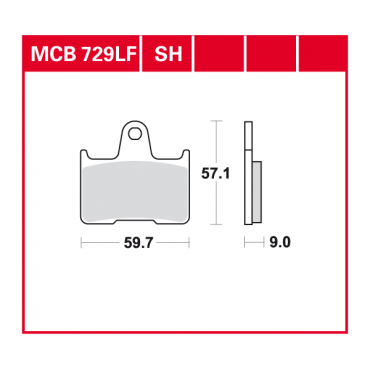 TRW disc brake pads MCB729
