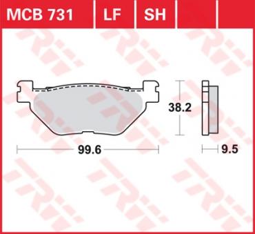 TRW Scheibenbremsbelag MCB731SH