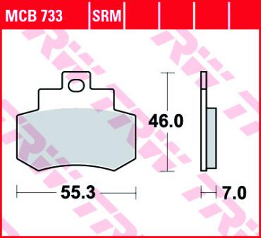 TRW Scheibenbremsbelag MCB733