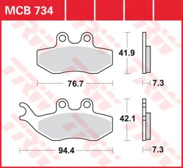 TRW Scheibenbremsbelag MCB734