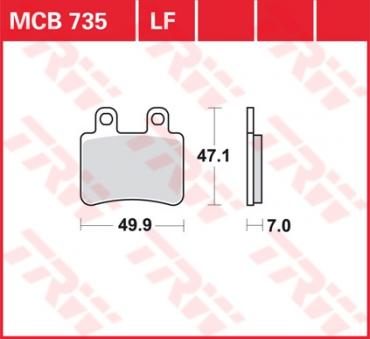 TRW Scheibenbremsbelag MCB735