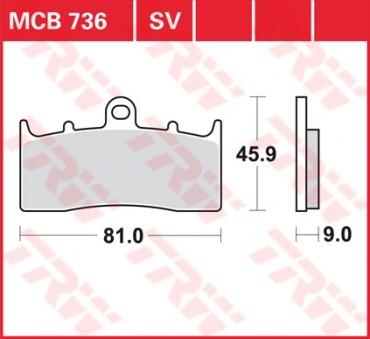 TRW Scheibenbremsbelag MCB736SV