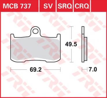 TRW Scheibenbremsbelag MCB737