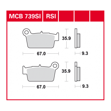 TRW Scheibenbremsbelag MCB739RSI