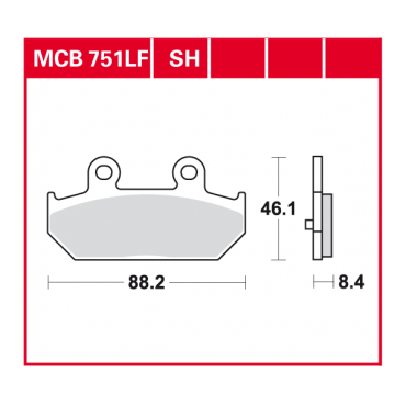 TRW disc brake pads MCB751SH