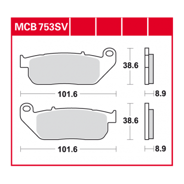 TRW Scheibenbremsbelag MCB753SV