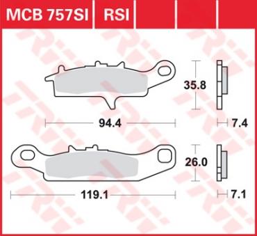 TRW Scheibenbremsbelag MCB757SI