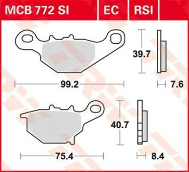 TRW Scheibenbremsbelag MCB772RSI