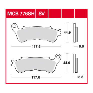 TRW Scheibenbremsbelag MCB776SH