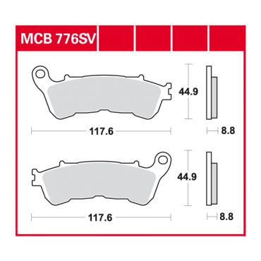 TRW Scheibenbremsbelag MCB776SV