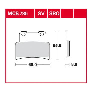 TRW disc brake pads MCB785SV