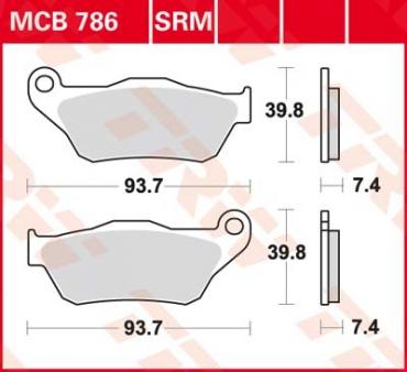 TRW Scheibenbremsbelag MCB786SRM