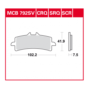 TRW Scheibenbremsbelag MCB792SV