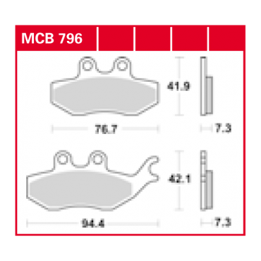 TRW Scheibenbremsbelag MCB796