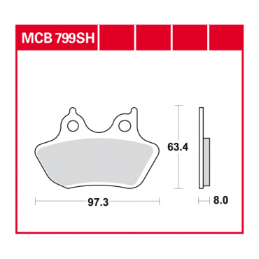 TRW Scheibenbremsbelag MCB799SH