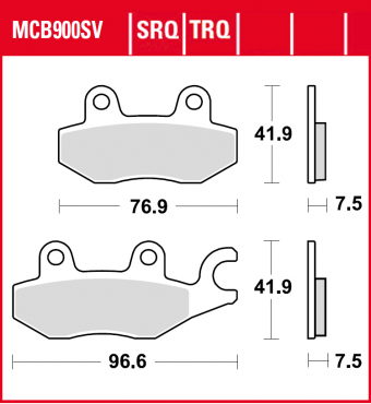 TRW Scheibenbremsbelag MCB900TRQ