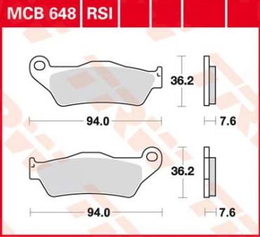 TRW disc brake pads MCB648SRM