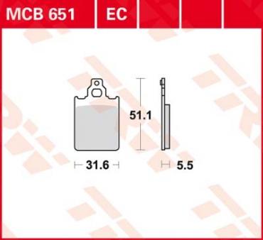 TRW disc brake pads MCB651EC