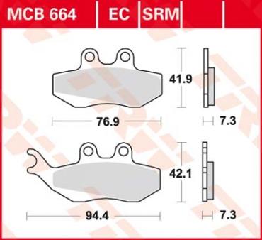 TRW disc brake pads MCB664EC