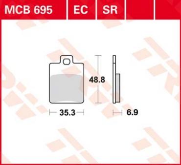 TRW disc brake pads MCB695EC