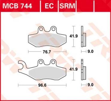 TRW disc brake pads MCB744EC