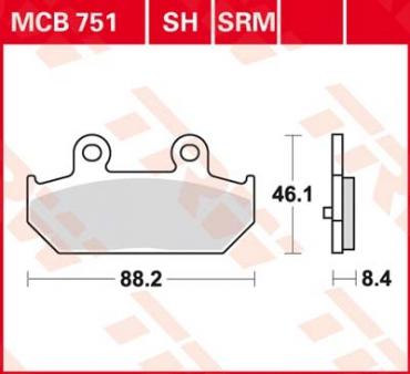 TRW disc brake pads MCB751SRM
