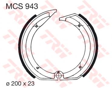 TRW Bremsbacken MCS943