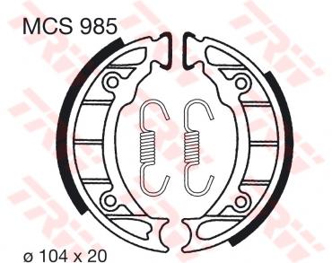 TRW brake shoes MCS985