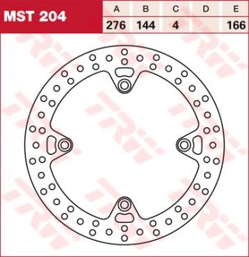 TRW Bremsscheibe starr MST204