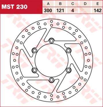 TRW Bremsscheibe starr MST230